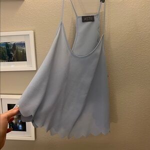 Astr Asymmetrical Blue Camisole